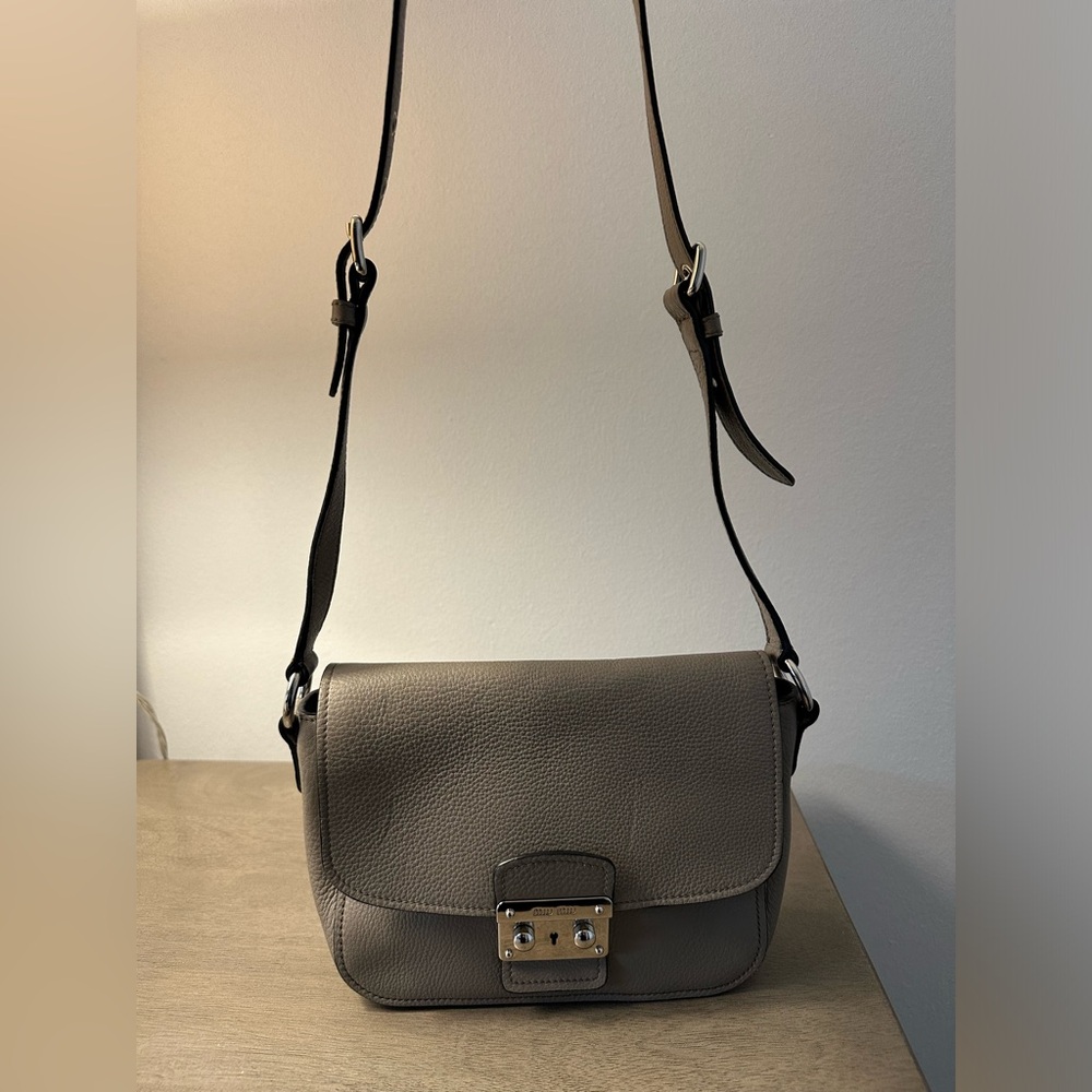 Miu Miu gray leather cross body messenger bag - Picture 4 of 6
